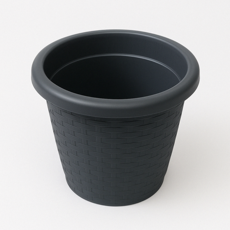 vaso Rattan Antracite - Disponibile in Vari Colori" - immagine 5