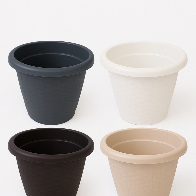 vaso Rattan Antracite - Disponibile in Vari Colori