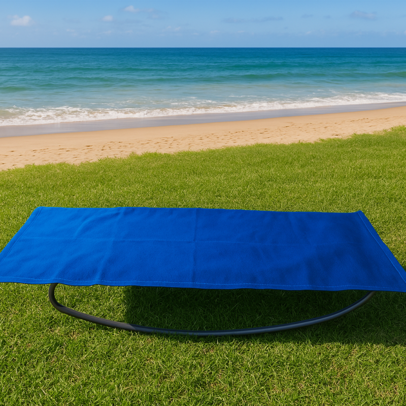 Generico Telo per sdraio dondolino, 135 cm x 44 cm, con asola da 2,5 cm, tessuto impermeabile e resistente agli strappi (BLU)
