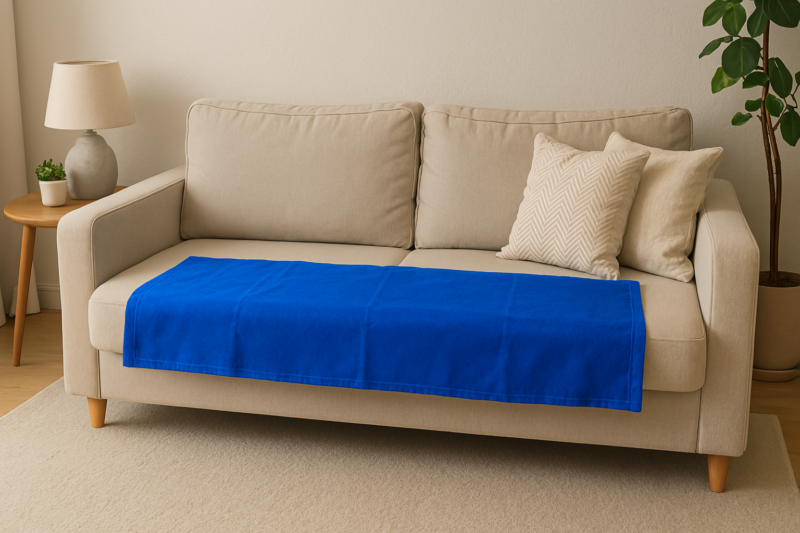 Generico Telo per sdraio dondolino, 135 cm x 44 cm, con asola da 2,5 cm, tessuto impermeabile e resistente agli strappi (BLU) - immagine 3