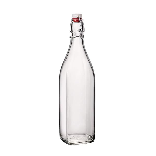 50 ML – 1000 ML Bottiglie di Vetro vuote Rotondo Swing fornita con Cinghia Tracolla Chiusura Strap Wire Bottiglia