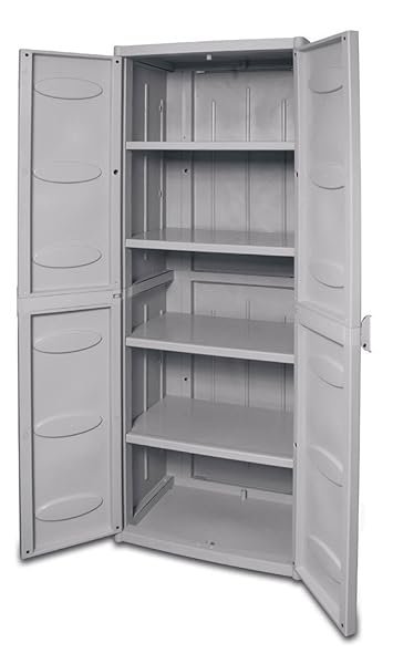 Armadio Resina Mobile MOBILETTO 2 Ante A Ripiani Esterno Interno 65X45X172 CM