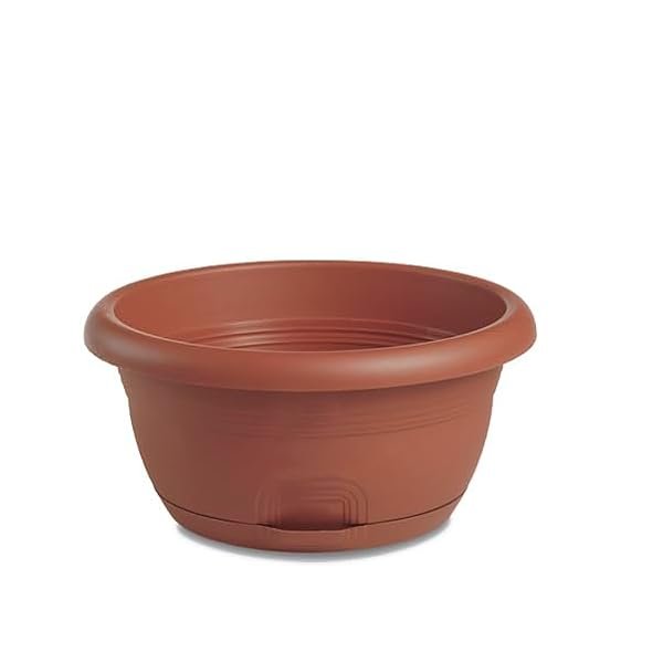 Ciotola Capri per Fiori con Riserva da Giardino Terrazza Balcone - Vasi per Piante Made in Italy