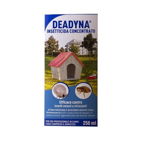 DEADYNA Insetticida Concentrato - Efficace Contro Insetti Volanti, Striscianti, Zecche, Zanzare per Uso in Interni ed Esterni