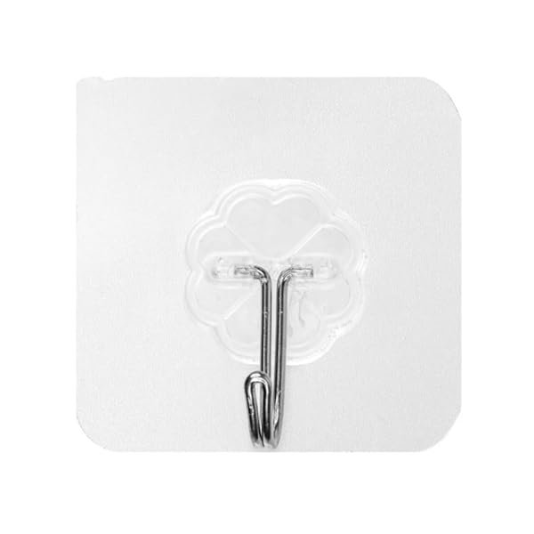 Gancio Magico da Parete Senza Forare, Senza Adesivo, Resistente Fino a 5 Kg - Gancio Trasparente per Cucina, Bagno, Camera - Made in Italy 10 PEZZI