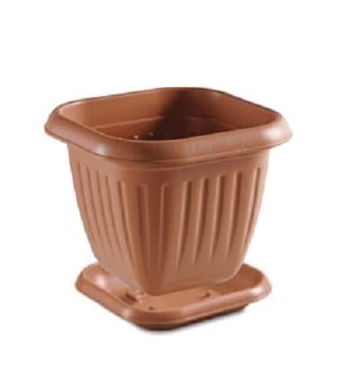 Generico Fioriera Venezia Modello Quadra 40 cm + Sottofioriera 40 cm
