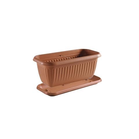 Generico Fioriera Venezia Modello Rettangolare 80 cm + Sottofioriera 80 cm