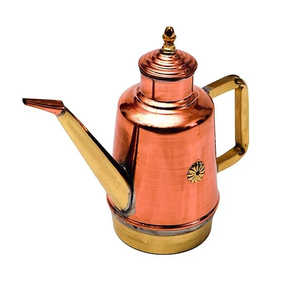 Gi.Metal Oliera in Rame Stagnato e Ottone (disponibile in 3 diverse misure: Capacità 0,45 Litri - 1,10 Litri - 1,40 Litri) Ispirata all’autentica tradizione napoletana