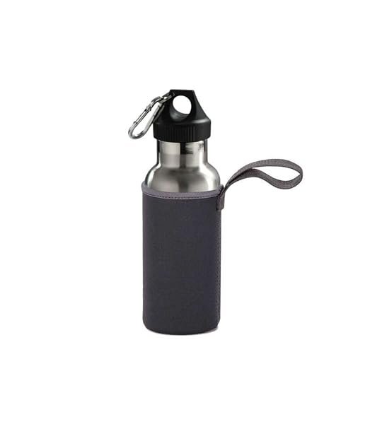 ILSA Borraccia Termica in Acciaio Inox 18/10, Bottiglia Termica Colorata, Doppia Parete, Custodia, Moschettone - 35/50/75 cl (75 cl, Grigio)
