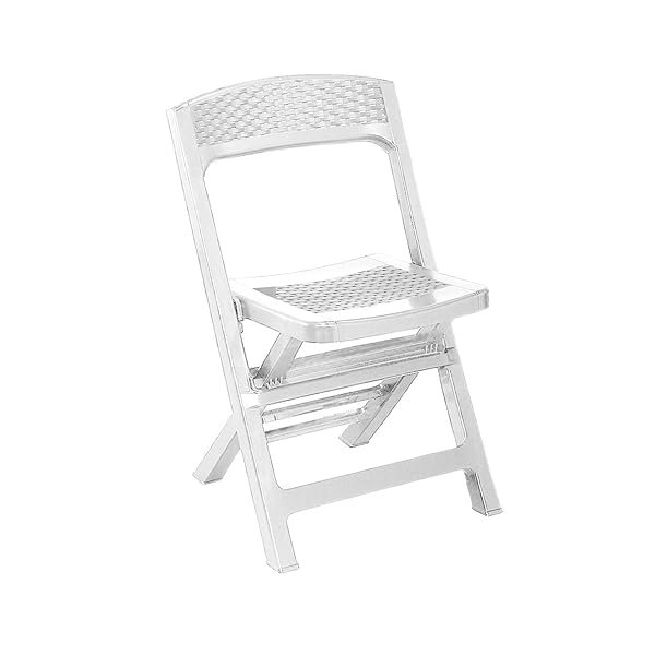 IPAE-PROGARDEN SPA Asso Sedia Pieghevole, Polipropilene, Bianco, 77x48x47cm