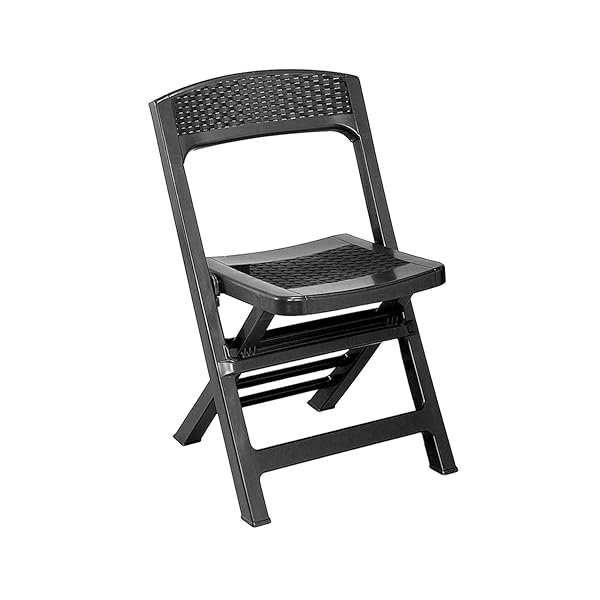 Ipae-Progarden SpA Asso Sedia Pieghevole, Resina, Grigio, Standard, 77x48x47cm