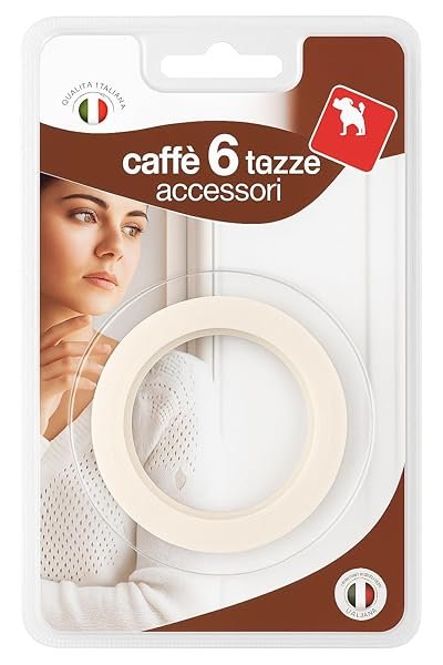 MERYLIN SHOP Caffè 6 Tazze Accessori, Set 3 Guarnizioni di Ricambio, Made in Italy, Bianche