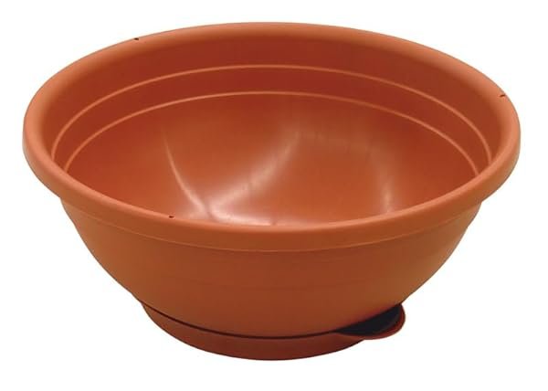 MERYLIN SHOP Vaso Ciotola Serenella con Riserva Acqua Varie Misure - Ciotola da Giardino, Terrazza, Interni