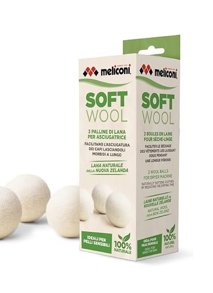 Meliconi Soft Wool-Palline asciugatrice, facilitano