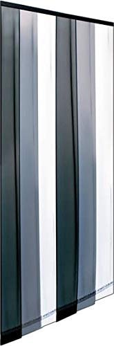 NBrand Zanzariera a Pannelli Verticali per Porta con contrappesi cm 140x250 Colore Nero/Grigio/Bianco ZM00814025096