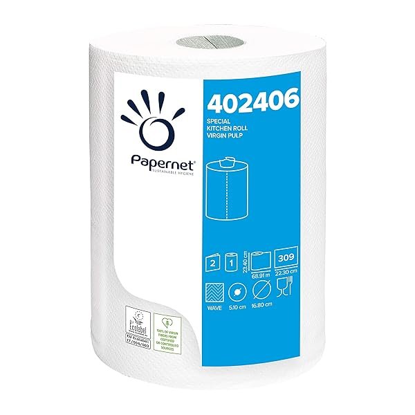 Papernet 402406 Special - Rotolo Asciugatutto, Pura Cellulosa, 309 strappi Goffrato, 2 Veli, confezione da 6 rotoli