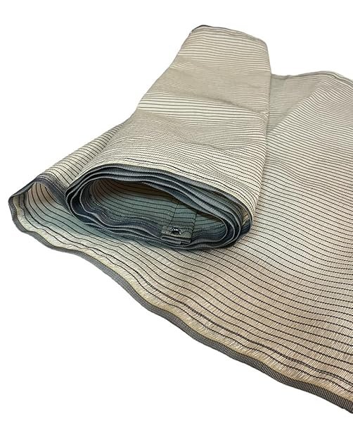 Rete Balcone Ombreggiante 90% Beige Occhiellato, Frangivento, Recinzione, utilizzabile anche come ombreggiante, e per copertura parcheggi, serre, gazebi, tende.