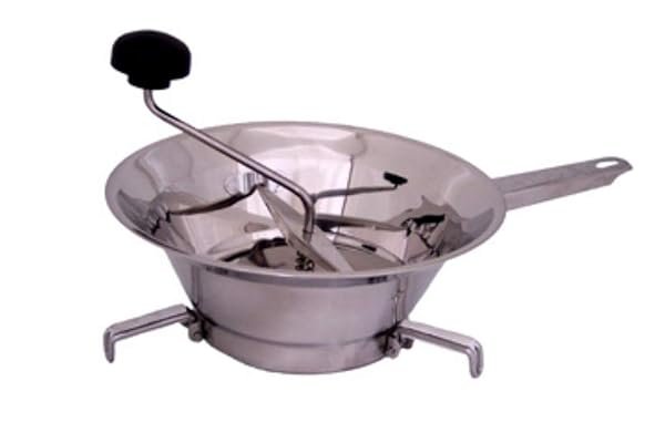Rivadossi Passaverdure Acciaio Inox 18/10 MOD Rondo' con 3 Dischi intercambiabili cm 20 Made in Italy, Metallo, Grigio, 20 cm