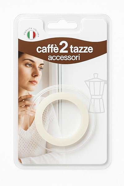 Set di 3 Guarnizioni in Silicone per Moka da 2 Tazze, Resistenti al Calore, Made in Italy