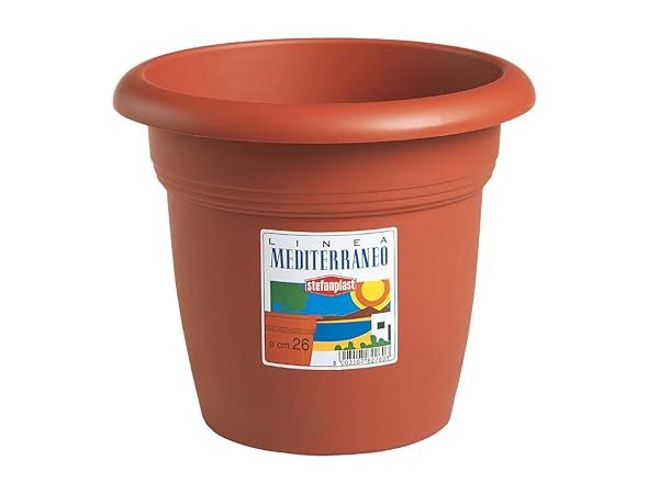 Stefanplast Vaso Plastica Tondo Colore Coccio Diametro 20