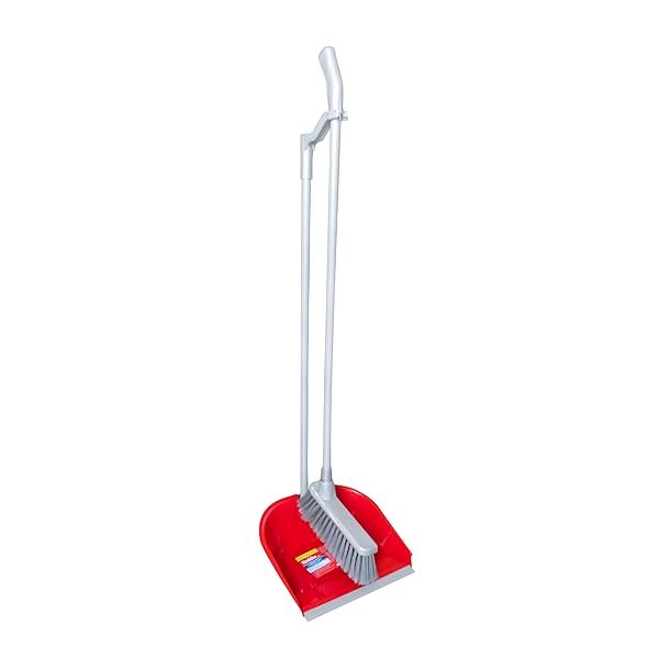 TONKITA | Hardy Set Alza Immondizia, Scopa e Paletta con Manico, Set Per Raccogliere La Polvere, Scopino, Per Tutti i Tipi di Pavimenti - Made In Italy