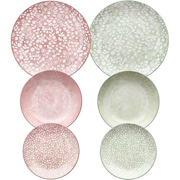 Tognana Atelier, Servizio Piatti per 6 persone, 18 Pezzi, Porcellana, Multicolore