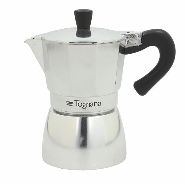 Tognana Grancucina, Caffettiera Moka, 2 Tazze, Mirror-Alluminio, Grigio